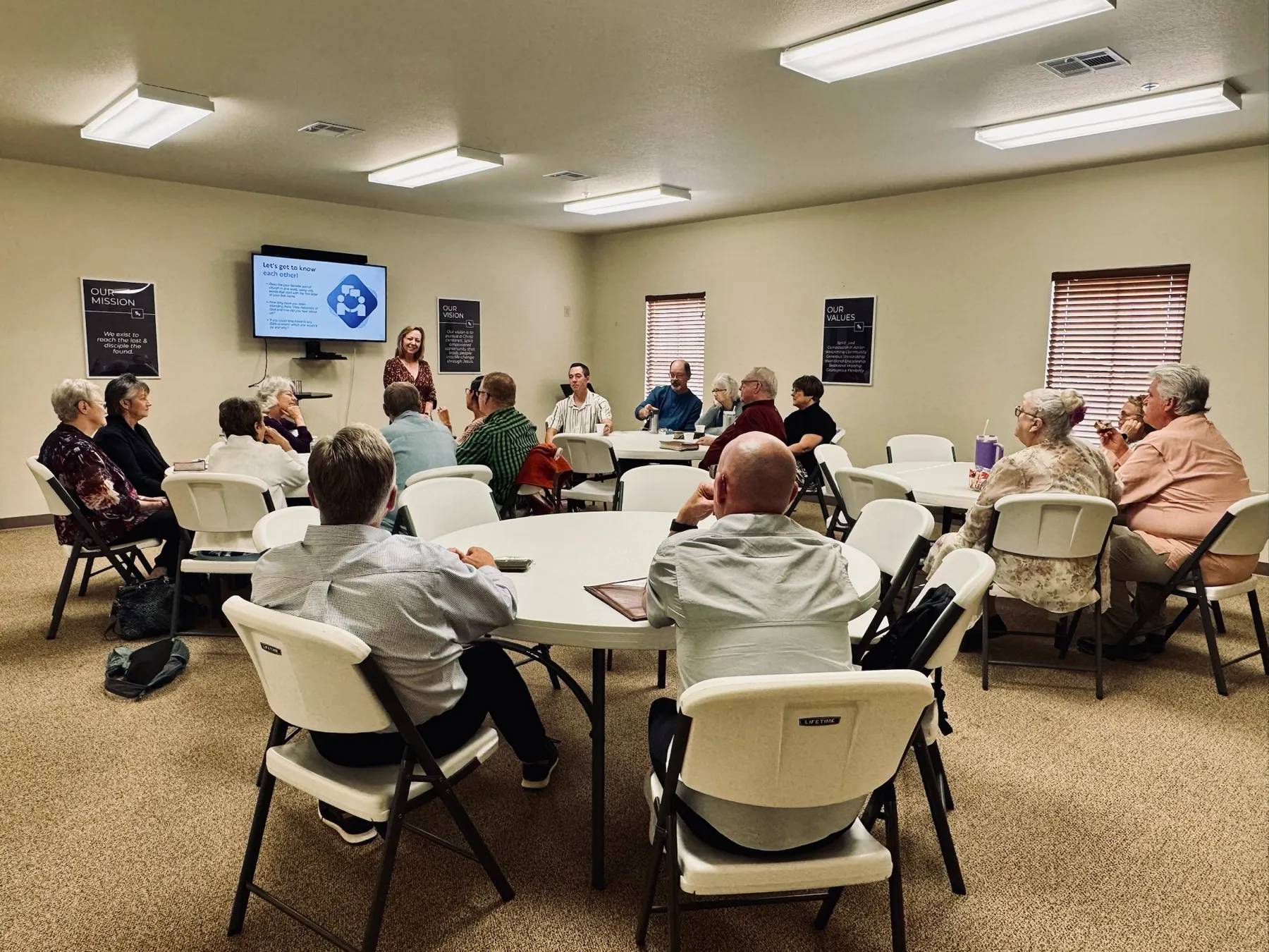 Adults taking part in a BVAG Connect Track gathering